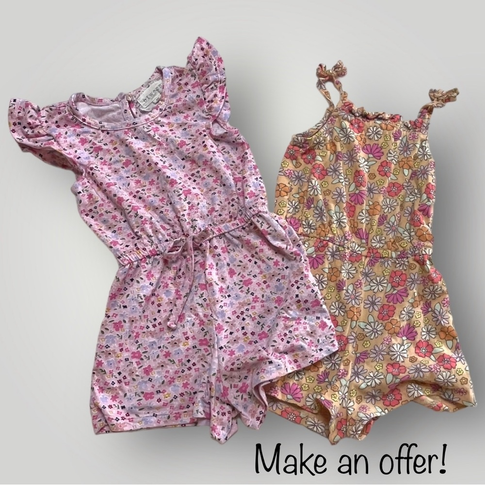 🟢5/$25  Lot/2 Btween & Jumping Beans Summer Outfits 2T Shorts